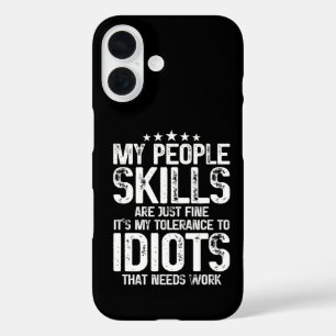 Coques iPhone 16 Mes compétences sociales sont bonnes, cadeau antis
