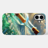 Coques Case-Mate iPhone Message dans un boîtier téléphonique en bouteille (Verso (horizontal))