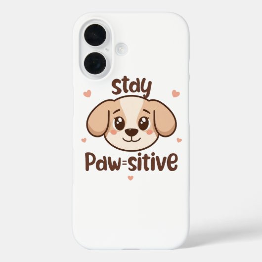 Coques Case-Mate iPhone Message de Chien Positif Inspirant (Verso)