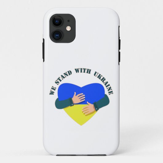 Coques Case-Mate iPhone Message inspirant Nous sommes avec l'Ukraine (Dos)