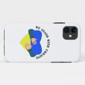 Coques Case-Mate iPhone Message inspirant Nous sommes avec l'Ukraine (Dos (Horizontal))