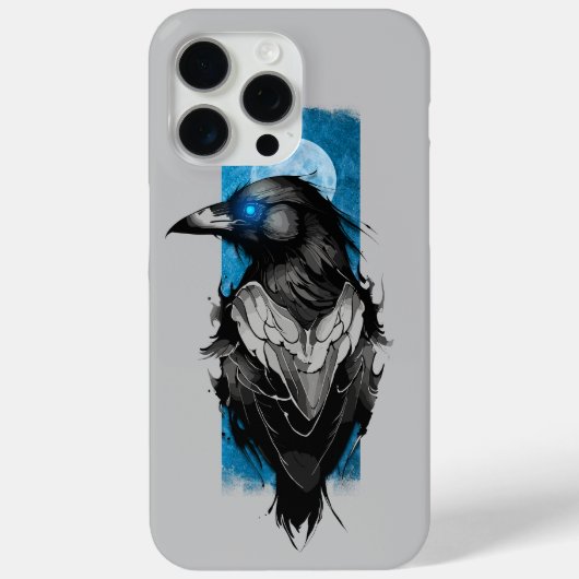Coques Case-Mate iPhone Messager lunaire : Corbeau sur la nuit Lune (Verso)