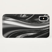 Coques Case-Mate iPhone Métal argenté coulant (Dos (Horizontal))
