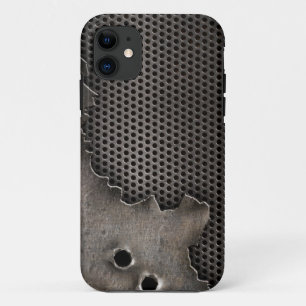 Coques Pour iPhone Métal avec l'arrière - plan de trous de balle