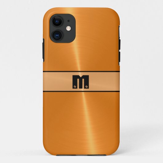 Coques Case-Mate iPhone Métal brillant orange 5 d'acier inoxydable (Dos)