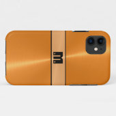 Coques Case-Mate iPhone Métal brillant orange 5 d'acier inoxydable (Dos (Horizontal))