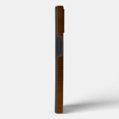 Coques Case-Mate iPhone Métal brossé Brown de cuivre monogramme (Verso / Droite)