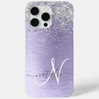 Métal brossé violet Parties scintillant d'argent N