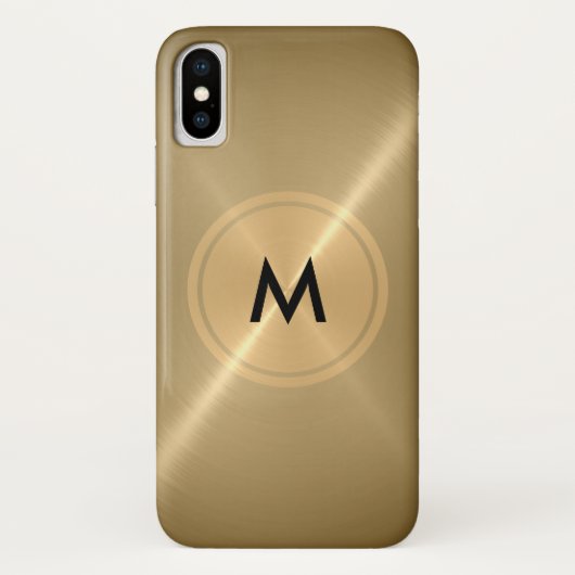 Coques Case-Mate iPhone Métal de bouton d'or et en bronze d'acier (Dos)