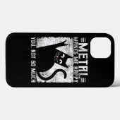 Coques Case-Mate iPhone Métal Drôle Me Rend Heureux Chat (Verso (horizontal))