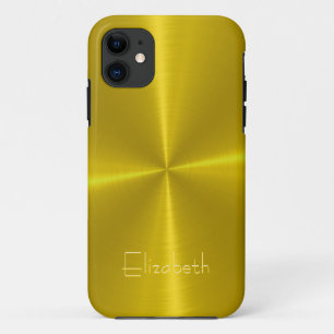 Etui iPhone Case-Mate Métal en acier brillant or