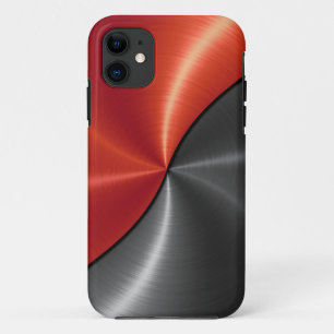 Case-Mate iPhone Case Métal en acier brillant rouge argent