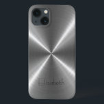 Coques Pour iPhone Métal en acier inoxydable<br><div class="desc">Acier Inoxydable Métallique. Veuillez supprimer / modifier "Elizabeth" avant d'acheter. Le design est disponible sur d'autres produits.</div>