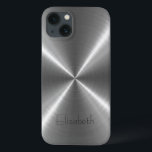 Coques Pour iPhone Métal en acier inoxydable<br><div class="desc">Acier Inoxydable Métallique. Veuillez supprimer / modifier "Elizabeth" avant d'acheter. Le design est disponible sur d'autres produits.</div>