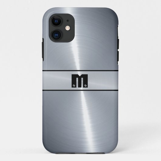 Coques Case-Mate iPhone Métal en acier inoxydable brillant en argent 12 (Dos)