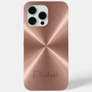 Coque iPhone 15 Pro Max Métal en acier inoxydable bronze