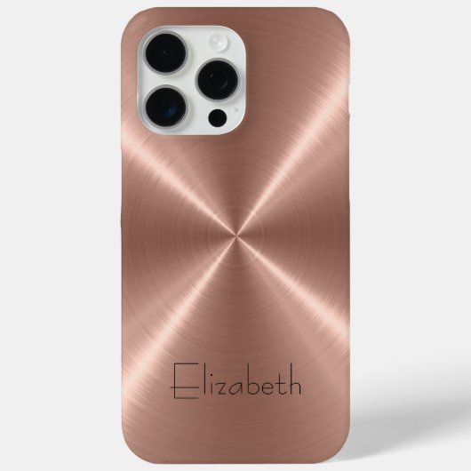 Coques Case-Mate iPhone Métal en acier inoxydable bronze (Verso)