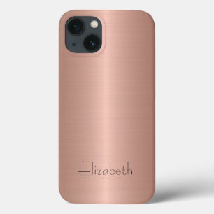 iPhone 13 Case Métal en acier inoxydable bronze