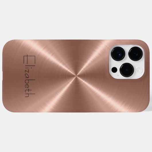 Coques Case-Mate iPhone Métal en acier inoxydable bronze (Verso (horizontal))