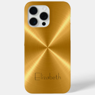 Coque iPhone 15 Pro Max Métal en acier inoxydable or