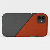 Coques Case-Mate iPhone Métal en acier inoxydable orange et gris (Dos (Horizontal))