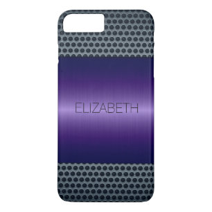 Coques Pour iPhone Métal en acier inoxydable violet de luxe Look #2