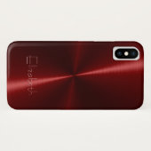 Coques Case-Mate iPhone Métal en acier radial brillant cool (Dos (Horizontal))