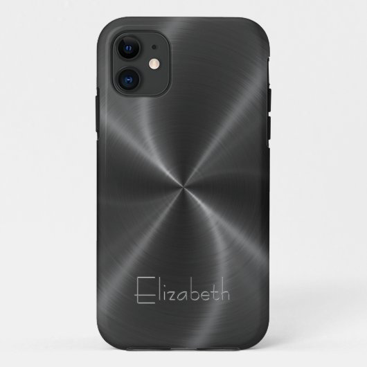 Coques Case-Mate iPhone Métal en acier radial brillant cool (Dos)
