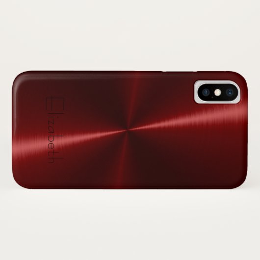 Coques Case-Mate iPhone Métal en acier radial brillant frais (Dos (Horizontal))