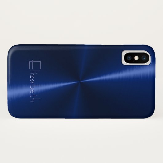 Coques Case-Mate iPhone Métal en acier radial brillant frais (Dos (Horizontal))