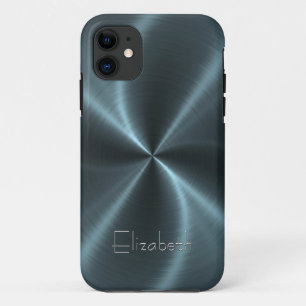 Coque iPhone 11 Métal en acier radial brillant frais