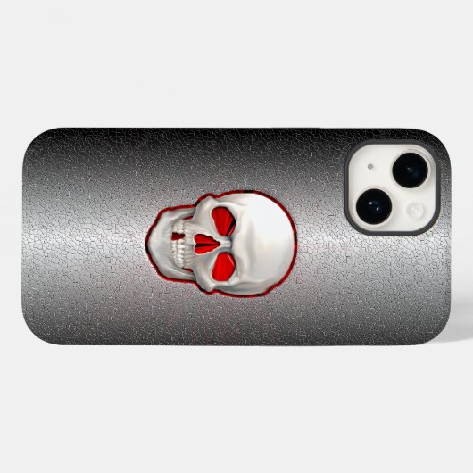Coques Case-Mate iPhone Métal fissuré - Inposition crânienne 3D (Verso (horizontal))