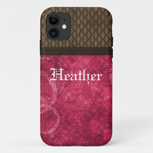 Coques Case-Mate iPhone Metal Gear Steampunk BT iPhone 5 Coque, rose (Dos)