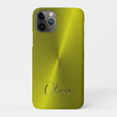 Coques Case-Mate iPhone Métal jaune brillant (Dos)