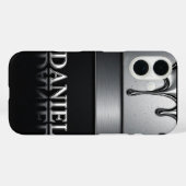 Coques Case-Mate iPhone 💧 Métal Liquide « Daniel » Coulée Chromée qui Dég (Verso (horizontal))