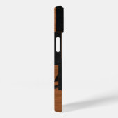 Coques Case-Mate iPhone métal noir avec cercles en bois (Verso / Droite)