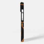 Coques Case-Mate iPhone métal noir avec cercles en bois (Verso / Gauche)