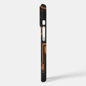 Coques Case-Mate iPhone métal noir avec cercles en bois (Verso / Gauche)