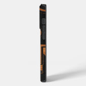 Coques Case-Mate iPhone métal noir avec cercles en bois (Verso / Gauche)