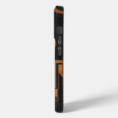 Coques Case-Mate iPhone métal noir avec cercles en bois (Verso / Gauche)