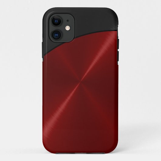 Coques Case-Mate iPhone Métal noir rouge brillant (Dos)