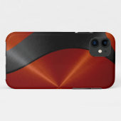 Coques Case-Mate iPhone Métal orange et noir d'acier inoxydable (Dos (Horizontal))
