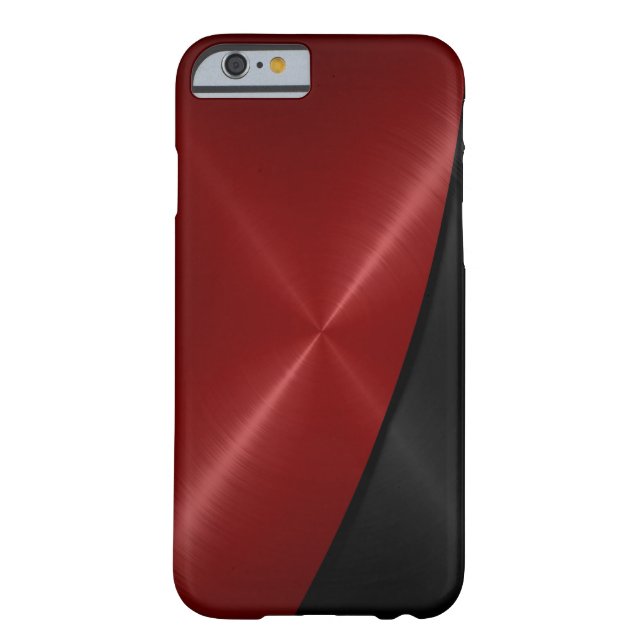 Coques Case-Mate iPhone Métal rouge et noir d'acier inoxydable (Dos)
