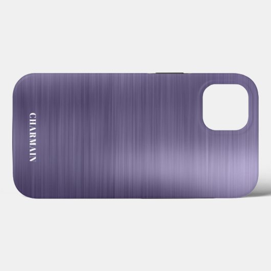 Coques Case-Mate iPhone Métal simple brosse minuit (Verso (horizontal))