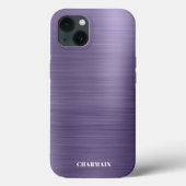 Coques Case-Mate iPhone Métal simple brosse minuit (Verso)