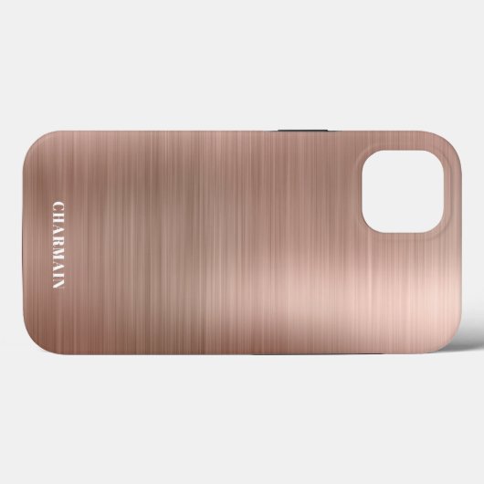 Coques Case-Mate iPhone Métal simple brosse Rose or (Verso (horizontal))