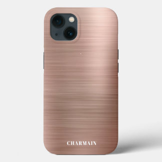 Case-Mate iPhone Case Métal simple brosse Rose or