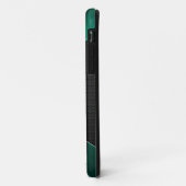 Coques Case-Mate iPhone Métal vert lisse monogramme (Dos/Gauche)