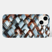 Coques Case-Mate iPhone Metallic 3D Block Phone Case - Industrial Silver  (Verso (horizontal))
