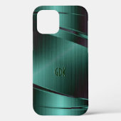 Coques Case-Mate iPhone Metallic Green Design en aluminium brossé Coque-M (Verso)